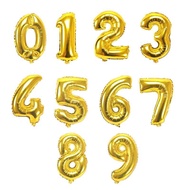 READY STOCK - 16INCH 16'” NUMBER FOIL BALLOON GOLD nombor belon kecil party decoration birthday