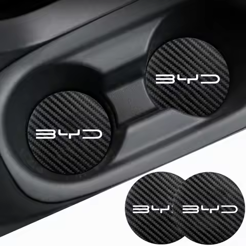 2Pcs Car coaster water anti slip pad silicone waterproof interior accessories For BYD Atto 3 E6 Tang