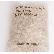 Ready Stock 6P4C Phone Crystal Head Phone Connector Four-Core Phone Head 4-Core Crystal Head