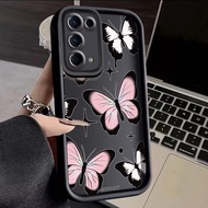 For OPPO Reno 5 Pro Reno 3 5G Reno 2 Case Butterfly Angel Eyes Stepped Thin Cover Shockproof Thicken All Inclusive Protection Cases