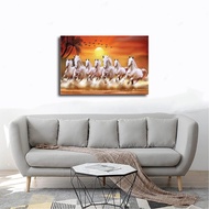 7 Running Horses Sparkle Print Wall Sticker Poster Poster For Office Bedroom Wall Decor