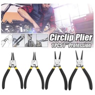 7" Inch Circlip Clip Plier Straight Bent Internal External Needle Snap Ring Retaining Clip Tool Playar Muncung Tirus