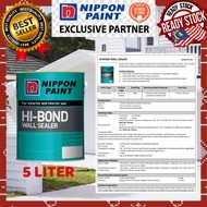 SINAR NIPPON PAINT 5 LITER HI-BOND WALL SEALER FOR INTERIOR & EXTERIOR  WALL / DINDING  DALAM DAN LU