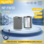 PUMPD NP-FW50  battery for Sony A6400 A6300 zve10 A6000 A5100 a7r2 nex5t USB rechargeable battery