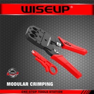 WISEUP Modular Crimping 7" Modular Plug Crimping Multi-function Portable Hand Tools