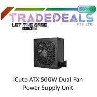 iCute ATX 500W Dual Fan Power Supply Unit