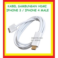 HDMI IPH*NE 3G 3GS 4G 4GS MALE CONNECTION CABLE 300043