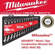Milwaukee MAXBITE Metric 15pc Combination Wrench Set 4932-4642-58