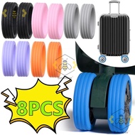 8PCS Luggage Wheels Protector Silicone Wheels Caster Shoes Travel Luggage Suitcase Reduce Noise Whee