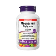 Webber Naturals Magnesium Bisglycinate 60 - 120 - 300 Capsules mg (200 mg Per Capsule)