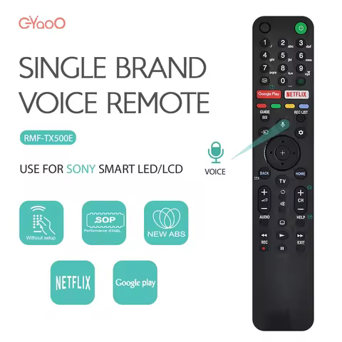RMF-TX500E Voice TV Remote Control For Sony RMF-TX500E 4K Smart XBR-75X900H KD-75XG8596 KD-55XG9505 