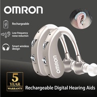 Omron Rechargeable Hearing Aid for Elderly Sound Amplifier Adjustable Volume Noise Cancelling Lightw