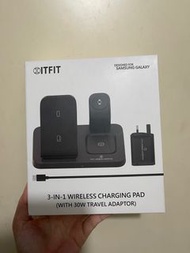 ITFIT 三合一無線充電板（帶30W旅行適配器）