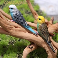 YONGWANG Bird Figurines, Plastic Simulated Budgie Parrot