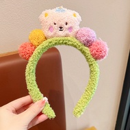 Bando Karakter Boneka Beruang 3D Bondu Cosplay Motif Dango Bear Plush Bandana Wanita Anak Dan Dewasa