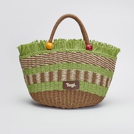 Tagi. Wooden Fruit Picnic Woven Basket กระเป๋าสะพายผญ กระเป๋าสะพาย