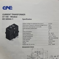 Attractive Ct 150 800/5A Ct Gae 800/5A Ct 150 Window 800/5 Ct150 800/5 Original