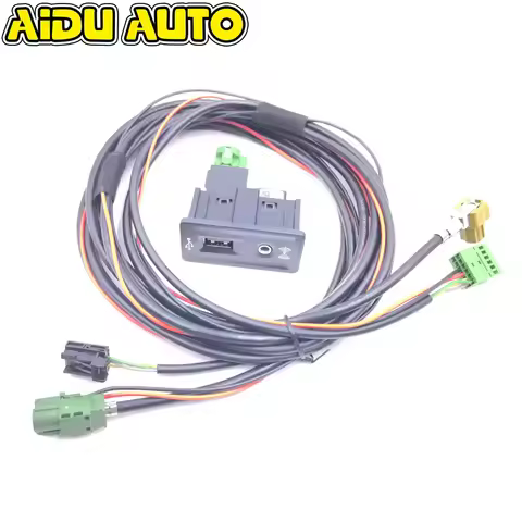 FOR VW Golf MK7 CarPlay Media AUX MIB2 PRO USB AMI Install Plug Socket Switch Button Harness 5G0 035