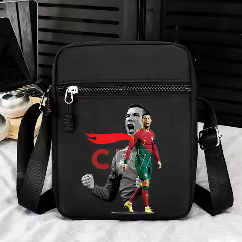 CR7 Single Shoulder Bags Cartoon Football Star Ronaldos Oxford Crossbody Bag Fashion Square Phone Me
