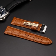 สายนาฬิกาหนังแท้ BERNARD (เบอร์นาร์ด) จากประเทศอีตาลี เย็บด้ายสี ล็อคแบบนาฬิกา Swiss แข็งแรง ทนทาน อย่างดี