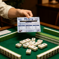1pc Patriotic American Mahjong Quick Rules Acrylic Reference Card, Portable Mahjong Game Helper With