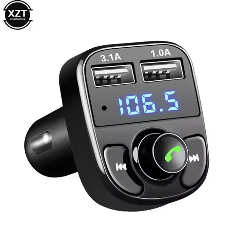 X8 Car Dual USB Fast Charger FM Transmitter Bluetooth 5.0 Handsfree Car Kit Audio Modulator MP3 Play