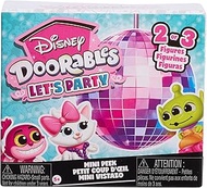 Just Play Disney Doorables Let's Party Mini Peek Collectible Figures, 3.8 cm Figures, Surprise Box, 