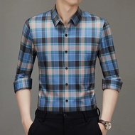 Áo sơ mi nam dài tay sọc caro mẫu NJH005 thời trang PONIVALAZA cao cấp