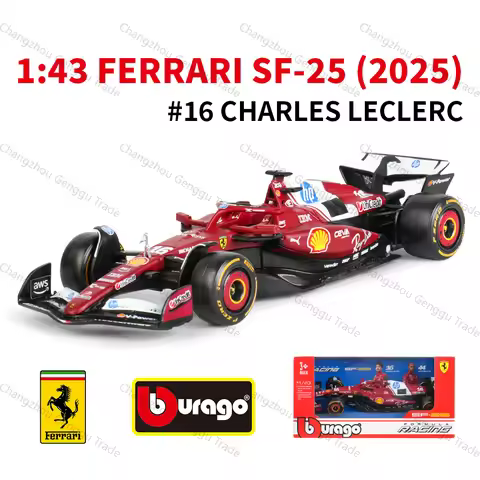 Bburago 1:43 2025 SF25 #16 #55 F1 Racing Formula Car Static Simulation Diecast Alloy Model Car