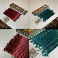 CLEARANCE YOSHI JEJARI RIM ALLOY BIRU / MERAH 10x172 / 10x161 LIDI RIM SPOKES AND NIPPLES ALLOY RIM 