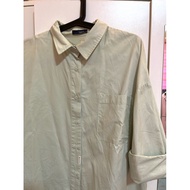 PRELOVED 💌 7 DAYZ GREEN BUTTON UP SHIRT