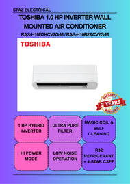 Toshiba RAS-H10B2KCV2G-M / RAS-H10B2ACV2G-M 1.0HP Inverter Wall Mounted Air Conditioner