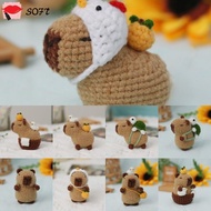 SOFTNESS Crochet Stuffed Animal Kit, DIY Set with Crochet Hooks Capybara DIY Crochet Kit, Handmade N