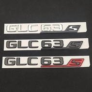 3d ABS Black Chrome Car Letters Rear Trunk Badge Sticker GLC63S Emblem Logo For Car Mercedes GLC63S 