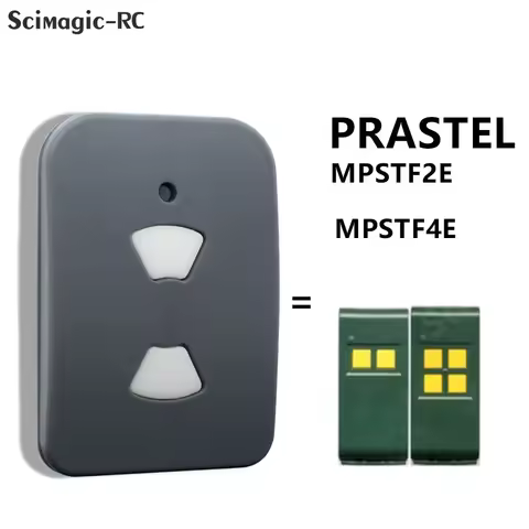 PRASTEL Garage Door Remote Control Clone MPSTF2E MPSTF3E MPSTF4E Gate Command 433.92MHz Fixed Code
