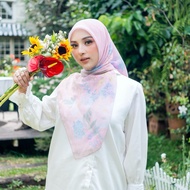 TALUNAMBA Nathelabel - Royal Petals Printed Scarf (Paris Japan Printing Square Hijab)