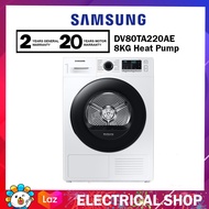 Samsung Dryer DV80TA220AE 8KG Heat Pump Dryer