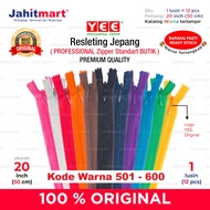(Part 1) Japanese Zipper ILC-33 YEE 20 Inch (50 Cm) code (501 to/d 600) - DOZEN
