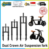 Dual Crown Air/Coil Suspension Fork Bike parts 12inch 20inch 26inch Twin Crowns for Fiido Q1 Q1S