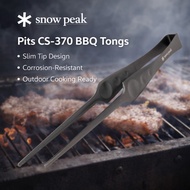 Snow Peak Pits CS-370 Stainless Steel BBQ Tongs with Sticker - Outdoor Camping Essential