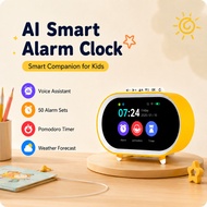 AI Smart Alarm Clock for Kids Voice Assistant 50 Alarm Sets Pomodoro Study Timer Weather Forecast Ni