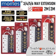 Morries 2M / 3M - 3 / 4 / 5 / 6 Way Power Extension Socket with Surge Protector Power Strip Cord
