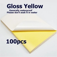 100 Sheets Matte Glossy Printable Label Stickers A4 Laser Inkjet Printer Paper Self-adhesive Kraft P