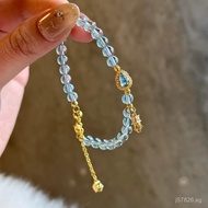 Women's Adjustable Vajra Bracelet Luxurious Crystal Gourd Gold-Plated Gourd Pure Silver Bracelet Gla