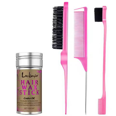 Styling Hair Wax Stick High Shine Smooth Hair & Wig Solid Wax Stick Natural Long-Lasting Anti-Frizz 