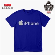 เสื้อยืดผ้าฝ้าย เสื้อยืด พิมพ์ลายโลโก้ Apple Iphone 👑S-5XL