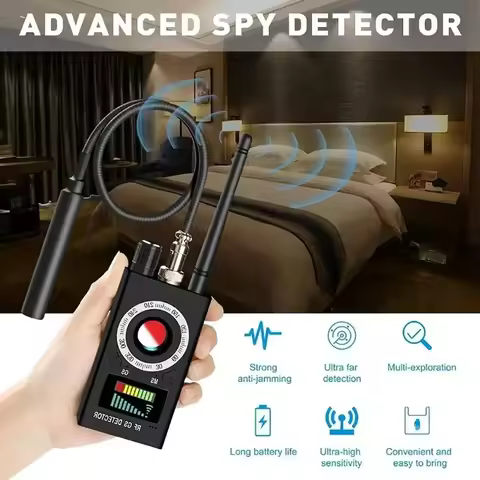 K18 Multi-function Anti-Candid Cam Wireless Lens Device Finder 1MHz-6.5GHz GSM Audio Bug Finder GPS