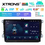 XTRONS 9'' VW/Skoda/Seat Car Player Android 13 8Core 4+64GB Wireless CarPlay/Android Auto/4G LTE IPS Car Radio Stereo