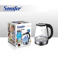 S o n i f e r F-2 1 6. 8L Glass Stainless Steel Kettle Gl a s K t