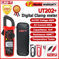 [สินค้าพร้อม]แคลมป์มิเตอร์ดิจิตอล UNI-T UT204 Plusเครื่องทดสอบกระแสไฟฟ้า Ac/dc UT203มัลติมิเตอร์แบบ 